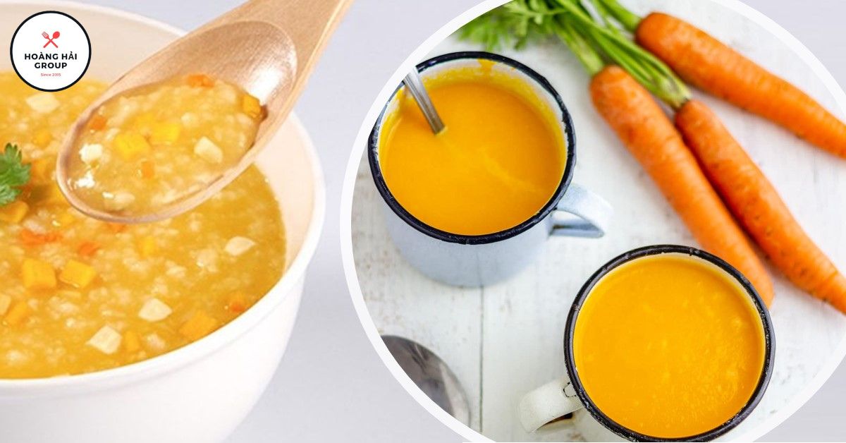 Cháo cá cà rốt cho bé ăn dặm
