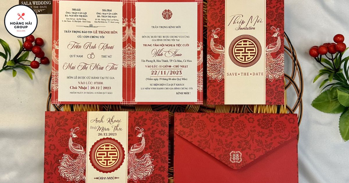 Mẫu thiệp cưới hàn quốc truyền thống