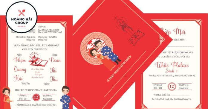 [Top 20+] Mẫu thiệp cưới công giáo Đẹp - Sáng tạo nhất