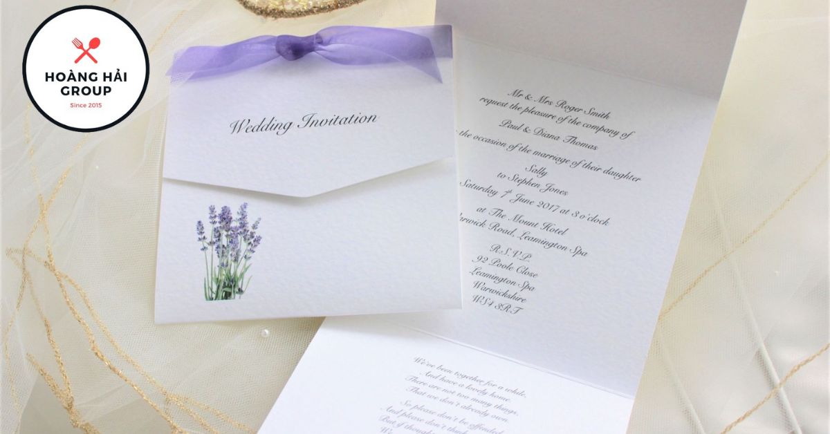 Mẫu thiệp cưới Gấp xếp