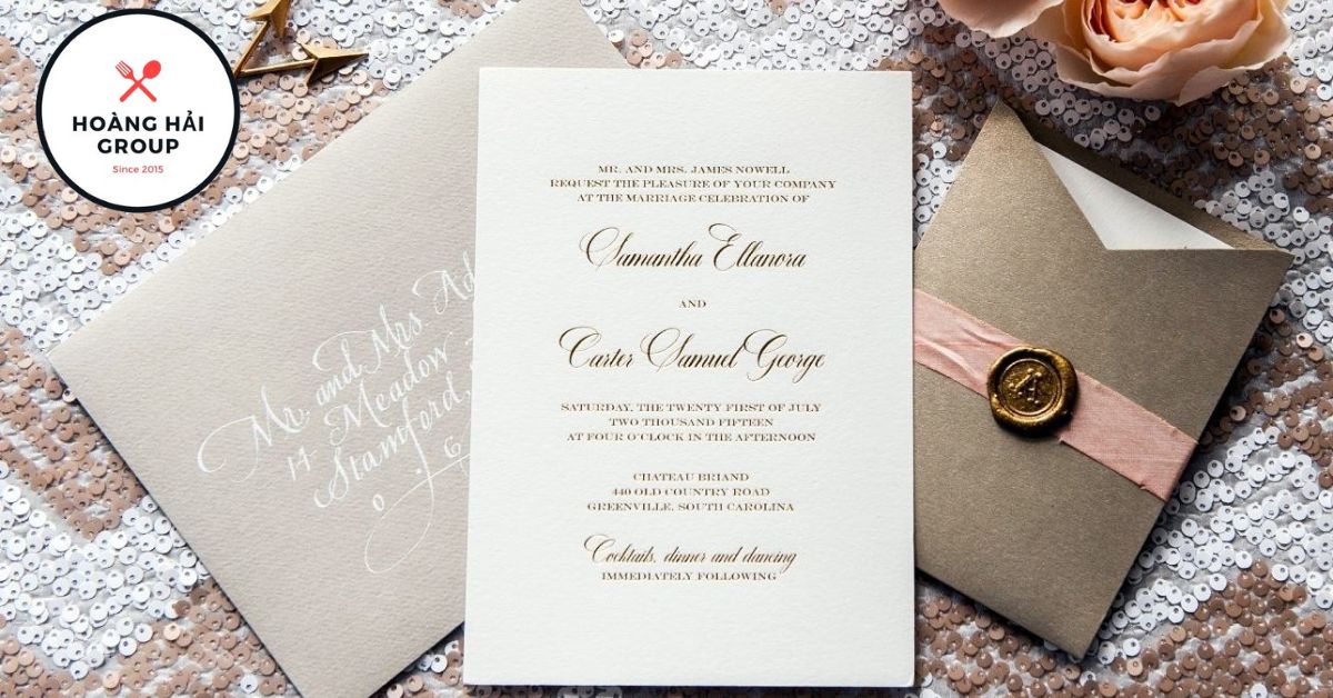 Mẫu thiệp cưới đơn giản vượt thời gian