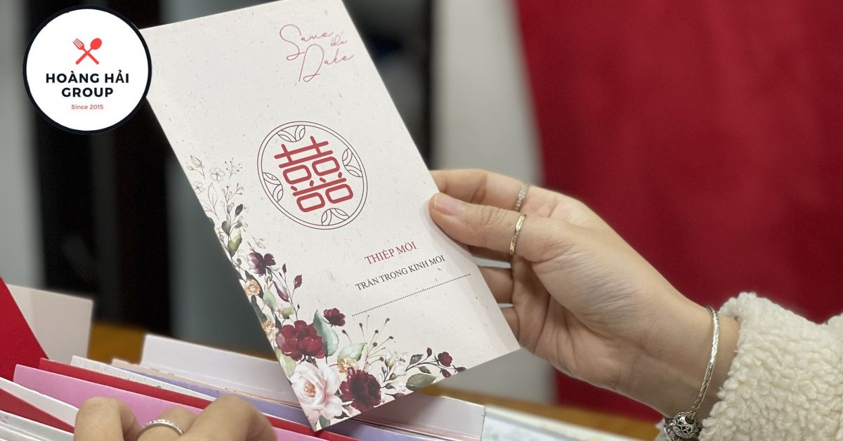 Mẫu thiệp cưới hình học