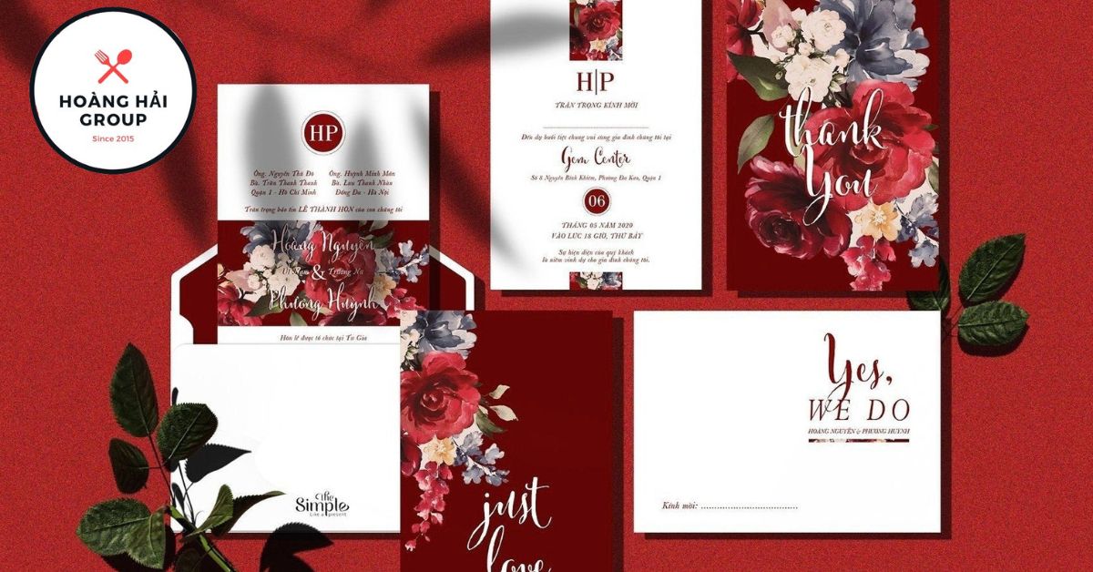 Mẫu thiệp cưới in hình sang trọng
