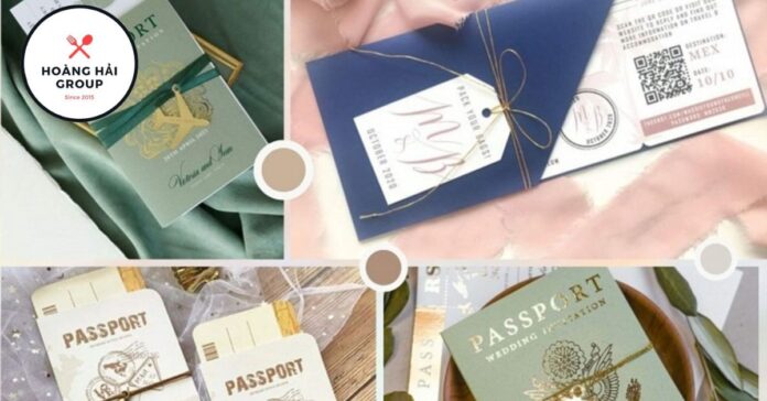 [Top 20+] Mẫu thiệp cưới passport ấn tượng cho cặp đôi mê du lịch